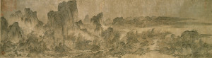 Yan Wengui, "Landscape with Pavilions" , 10th century/ Photo Credits: Osaka City Museum of Fine Arts