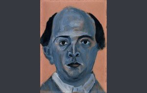 "Blue Self Portrait", de Arnold Schönberg/ Photo Credits: Arnold Schönberg Center, Viena