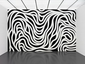 Sol LeWitt desarrolló a través de las Wall Drawings Series su idea de oposición entre la obra y el material