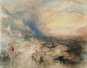 "Goldau, with the Lake of Zug in the Distance: Sample Study", elaborado por Joseph Mallord William Turner entre 1842-1843/ Photo Credits: tate.org.uk