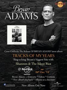 Bryan Adams actuará el próximo 22 de noviembre en el O2 Arena de Londres