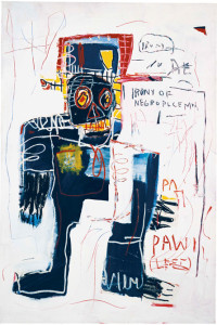 Jean-Michel Basquiat hizo de las reivindicaciones sociales un leitmotiv de su trabajo/ Photo Credits: "La ironía de un policía negro"